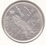 Monedă Rom&acirc;nia 1 leu 1910 Carol I