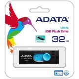 Cumpara ieftin ADATA USB 3.2 32GB , UV320, retractabil, Black Blue , AUV320, 32G, RBKBL