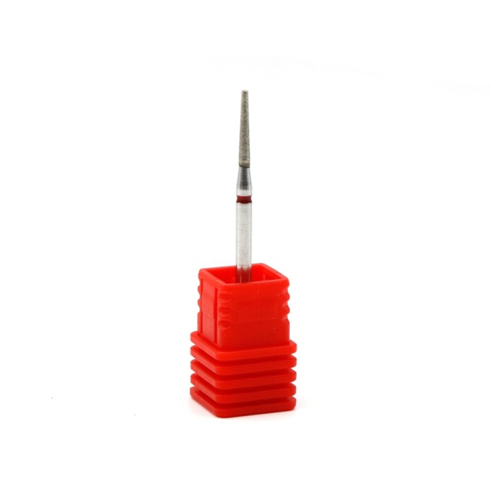 Bit de diaamant pentru cuticulă, con, br&acirc;u roșu 847/018R