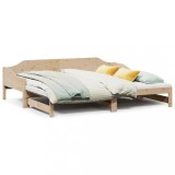 Gossi pat de zi cu extensie, 80x200 cm, lemn masiv de pin