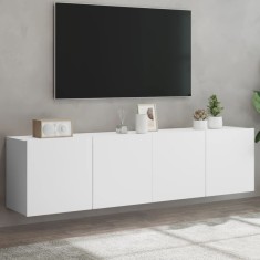 vidaXL Comodă TV de perete, 2 buc. alb, 80x30x41 cm foto