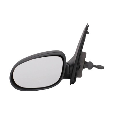 Oglinda exterioara Ford Ka (Ru8) 10.2008-2015 partea stanga View Max crom convex carcasa neagra reglare manuala prin cablu fara incalzire foto