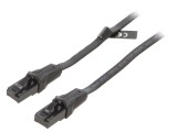 Cablu Patch U/UTP Cat6 Negru 2m 32AWG, Vention