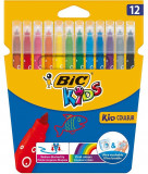 Bic Set Markere Colorate Ultralavabile Kid Couleur Pachet Cu 12 Bucati 155701
