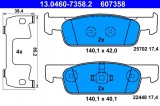 ATE 13.0460-7358.2 set placute frana disc
