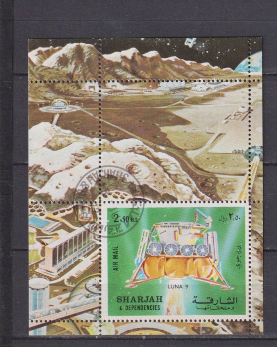 SHARJAH COSMOS 1972 MI. BLOCK 999 STAMPIALT