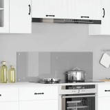 VidaXL Contrablat bucătărie gri deschis 120x40x0.6cm sticlă securizată