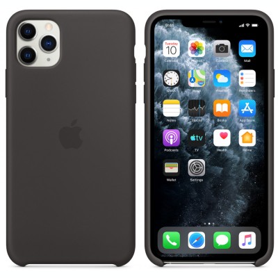 Husa Silicon Apple iPhone 11 Pro Max, Neagra MX002ZM/A foto