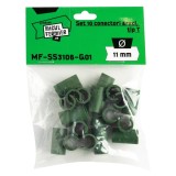 Set 10 conectori pentru araci tip T &Oslash;11 mm, Micul Fermier