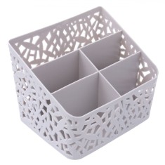 Suport Pixuri, Model Gri, Plastic, 5 Compartimente, Dimensiuni 18x15x13.5cm