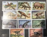 (H) Timbre Serii Romania Fauna Dinozauri, Stampilat
