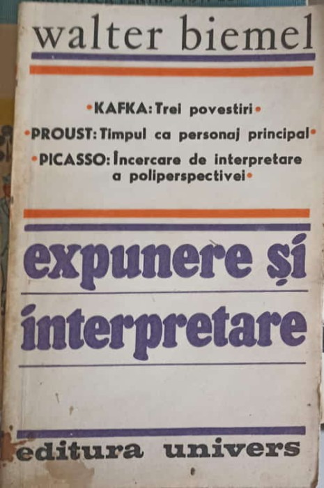 EXPUNERE SI INTERPRETARE-WALTER BIEMEL-274496