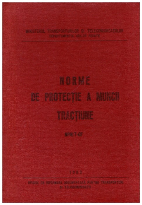 - Norme de protectie a muncii - Tractiune NPM/T-CF - 128242