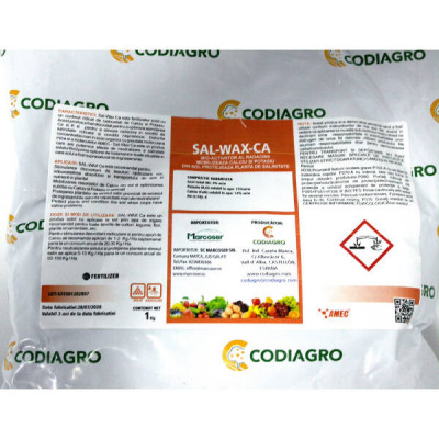Sal-Wax-Ca 1 kg fertilizant/stimulator radicular Codiagro cu Potasiu si Calciu + microelemente pentru neutralizarea sarurilor toxice din sol, dezvolta foto
