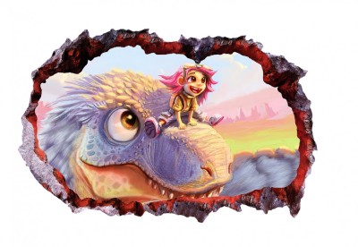 Sticker decorativ cu Dinozauri, 85 cm, 4258ST-1 foto