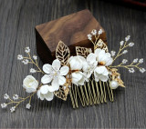 Cumpara ieftin Accesoriu Par Mireasa Rhinestone Flower Pearl