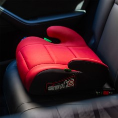Inaltator auto Juju Jazzy Booster i-Size ISOFIX, Negru-Rosu