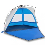 Cort camping 2 persoane albastru azur impermeabil setare rapida