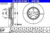 Disc frana ATE 24.0126-0186.1