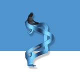 Cumpara ieftin Suport bidon bicicleta albastru RockBros, aluminiu, prindere cu 2 suruburi, suport pentru sticla de apa, MTB, cursiera si bicicleta electrica