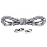 Gri Deschis - Sireturi elastice inteligente, functie NO TOUCH, Capsula Metalica, 3MM, MODERATE, SIRETILA