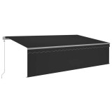 Cumpara ieftin Copertina retractabila automat cu stor, antracit, 5x3 m