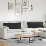 vidaXL Perne pentru canapea 2 pcs Negru 120 x 40 cm țesătură 42013784