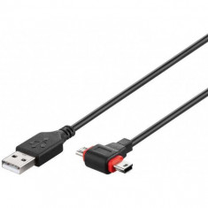 Cablu USB 2.0 A tata - micro USB/mini USB mini B tata 1m Goobay