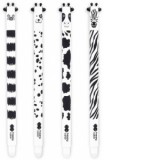 Roller gel cu rescriere, 0.5 mm, albastru, Black &amp;amp;amp; White, Happy Color