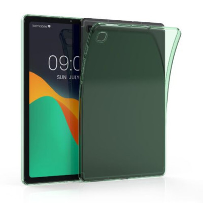 Husa kwmobile pentru Samsung Galaxy Tab S6 Lite/Galaxy Tab S6 Lite (2022), Silicon, Verde/Transparent, 52241.78 foto
