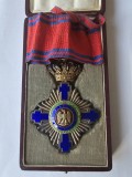 "Ordinul Steaua Rom&acirc;niei, Comandor Civil, cutie originală, perioada regelui Ferdinand, interbelică" provenienta Cavaler Ordin Mihai Viteazu