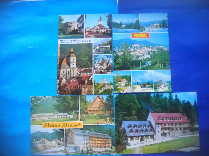 HOPCT LOT 2241 ASPECTE DIN ..JUD BRASOV-4 CARTI POSTALE-CIRCULATE