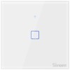 Intrerupator inteligent cu touch Sonoff T0 EU TX, Wireless, 1 canal, compatibil iOS/Android, Amazon Alexa/Google Assistant, sticla, Alb, Smart