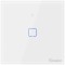 Intrerupator inteligent cu touch Sonoff T0 EU TX, Wireless, 1 canal, compatibil iOS/Android, Amazon Alexa/Google Assistant, sticla, Alb