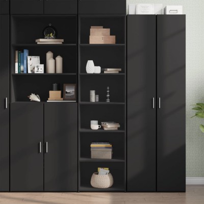 vidaXL Dulap &amp;icirc;nalt, negru, 50x41x185 cm, lemn prelucrat 3281681 foto