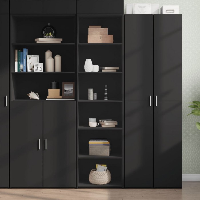 vidaXL Dulap &icirc;nalt, negru, 50x41x185 cm, lemn prelucrat 3281681