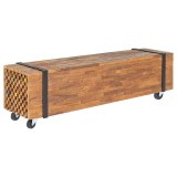 VidaXL Suport TV, 110x30x32,5 cm, lemn masiv de tec
