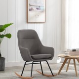 Scaun Balansoar vidaXL Gri Deschis Textil, Cadru Metalic, Perna Inclusa, 61x80.5x89 cm, Relaxare Terasa/Gradina, Max 110 kg