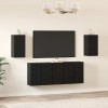 Set comodă TV Pe perete 7 pcs Stejar negru 30.5 x 30 x 60 cm