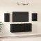Set comodă TV Pe perete 7 pcs Stejar negru 30.5 x 30 x 60 cm