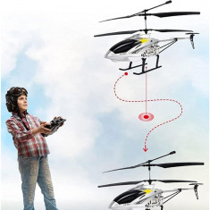 Elicopter cu telecomandă cu 5 canale Elicopter RC cu giroscop și LED 2.4G