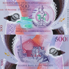 VANUATU █ bancnota █ 500 Vatu █ 2017 █ P-18 █ POLYMER █ UNC █ necirculata