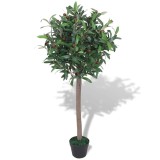 Cumpara ieftin Dafin artificial cu ghiveci, 120 cm, verde
