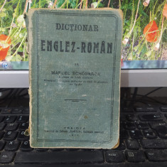 Dicționar englez român, Marcel Schonkron, editura Samitca, Craiova 1915, 186