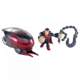 Figurina lansatoare Man of Steel si vehicul Cruiser Smash, Mattel