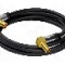 Cablu adaptor coaxial 9,5mm mufa in unghi, coaxiale 9,5mm soclu in unghi, 2m, 75&Omega;, Goobay - 70461