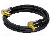 Cablu adaptor coaxial 9,5mm mufa in unghi, coaxiale 9,5mm soclu in unghi, 1m, 75&Omega;, Goobay - 70455