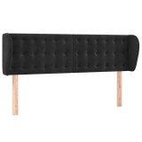 Cumpara ieftin Tablie de pat cu aripioare negru 147x23x78/88 cm catifea