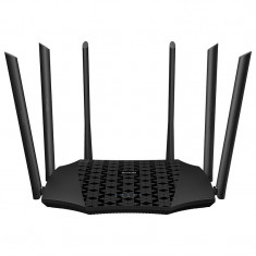 Router Wireless Tenda AC21, 6 antene externe, 6 dBi, 3 porturi LAN, Gigabit, Dual Band 5 Ghz / 2.4 Ghz, WPS, WPA2-PSK, Dynamic DNS, Negru foto