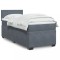 vidaXL Pat box spring cu saltea, gri &icirc;nchis, 90x190 cm, catifea 3286181